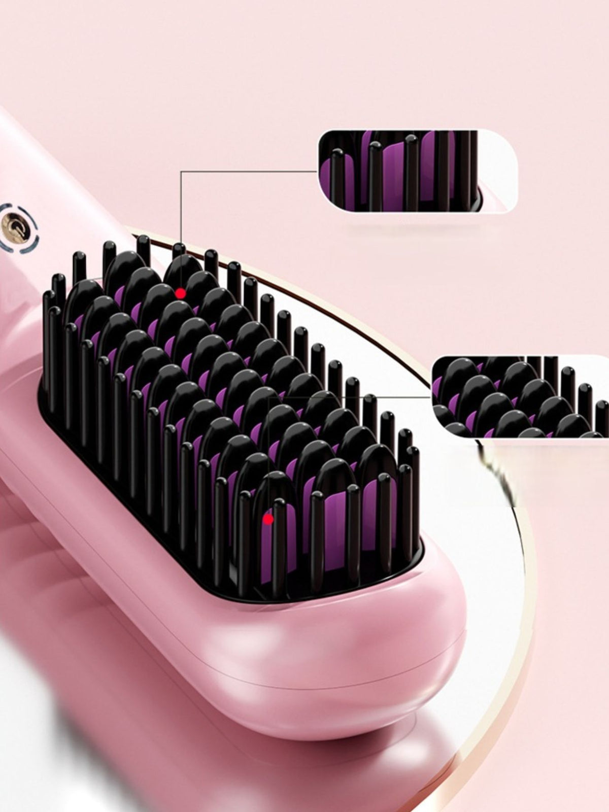 Straightening comb handle and controls