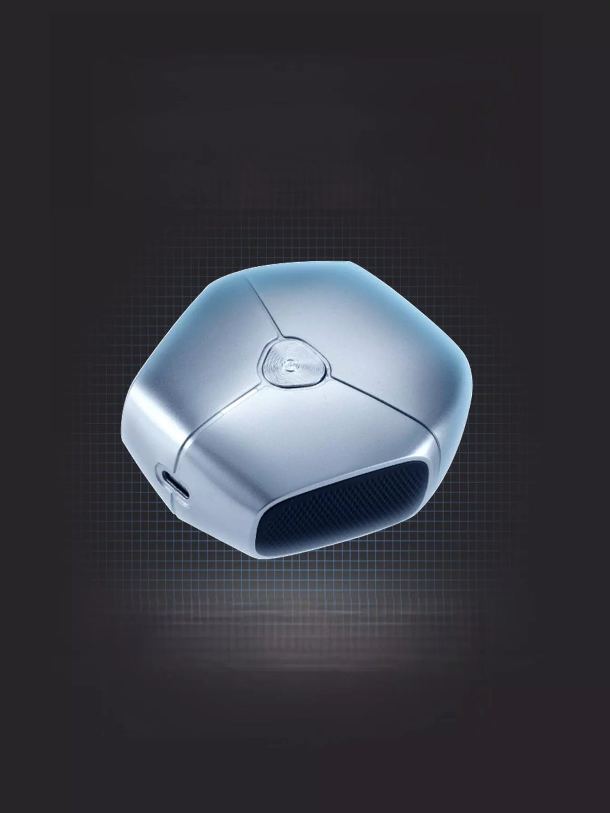 Portable electric razor shown in black