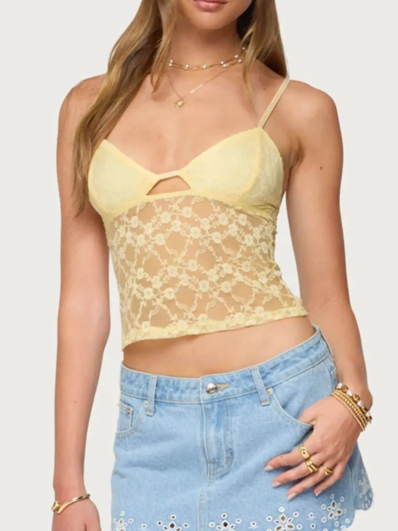 Adjustable Strap Lace Cami - Fashorio