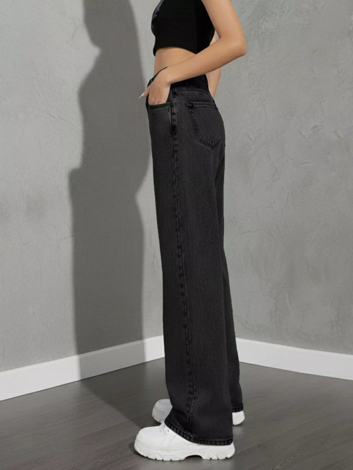 Classic High Waist Wide Leg Jeans, view 27