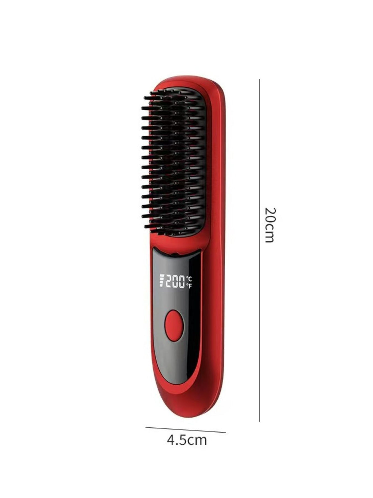 Heated straightening comb full length
