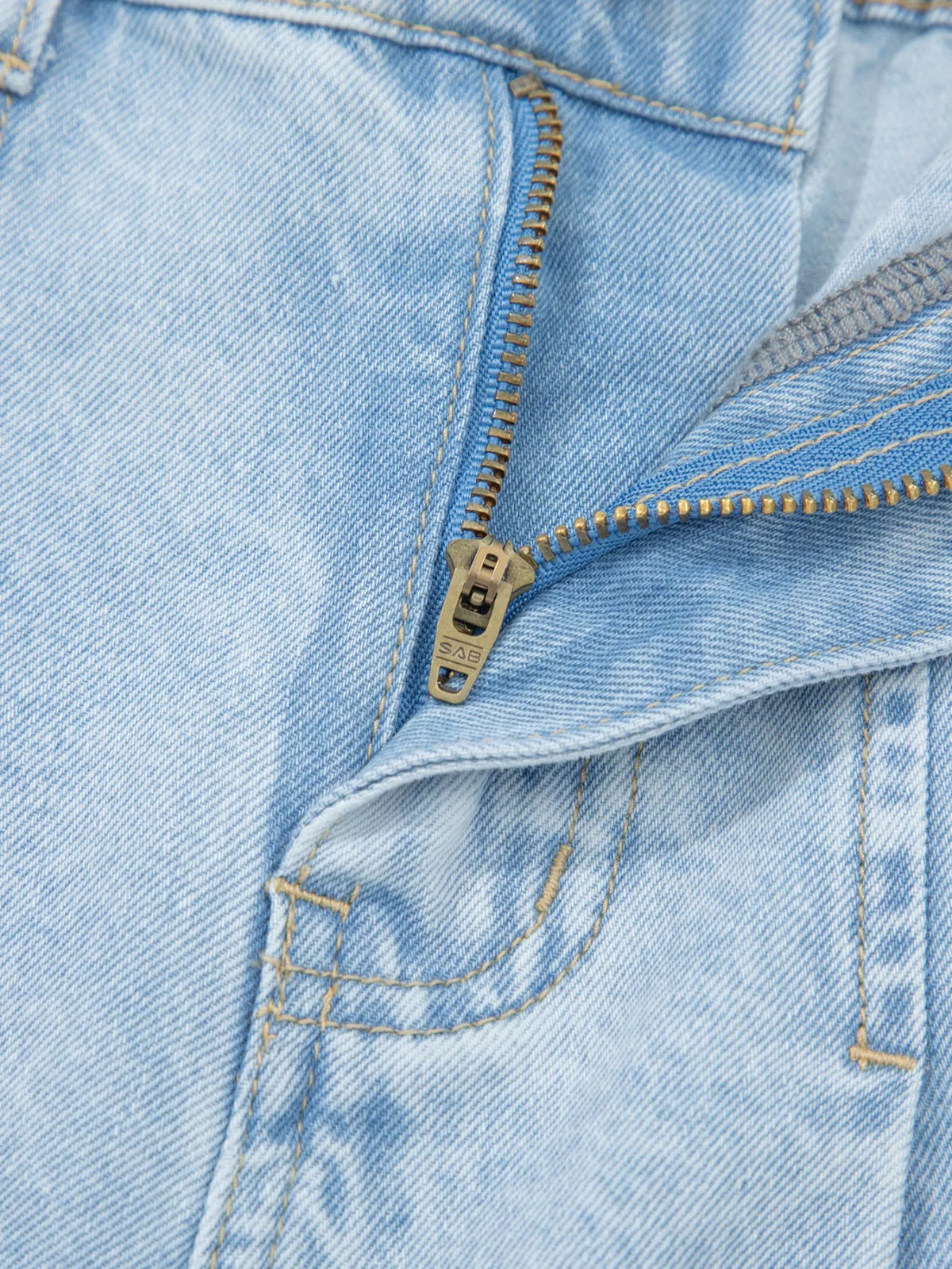 Studded Side Slit Wide Leg Jeans, view 8