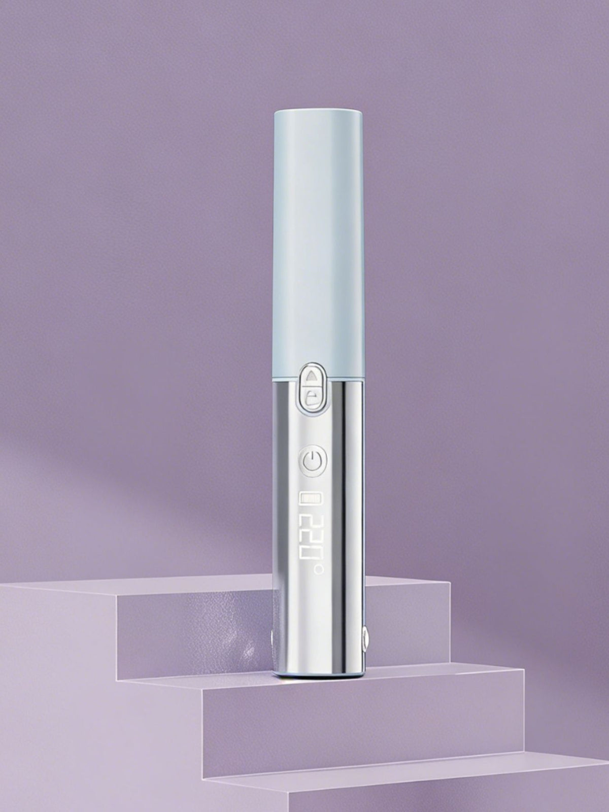 Cordless curling iron packaging view
