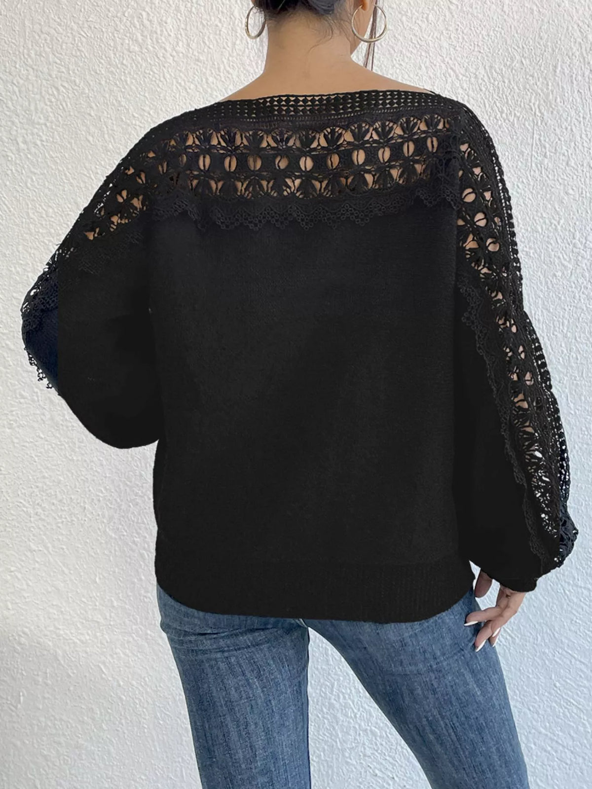Crochet Long Sleeve Sweater, view 7