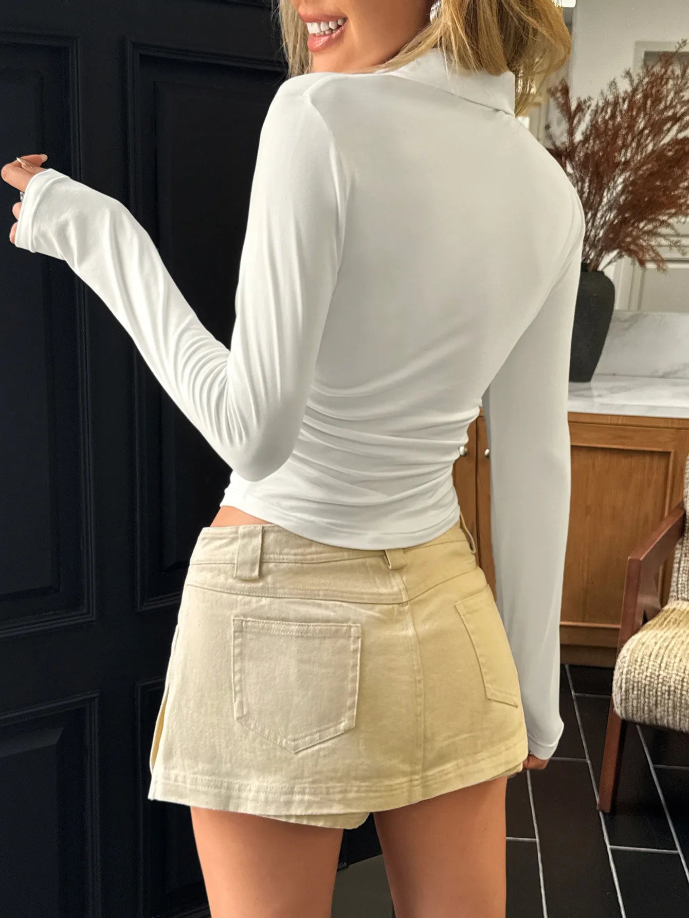 Johnny Collar Long Sleeve T-Shirt - Fashorio