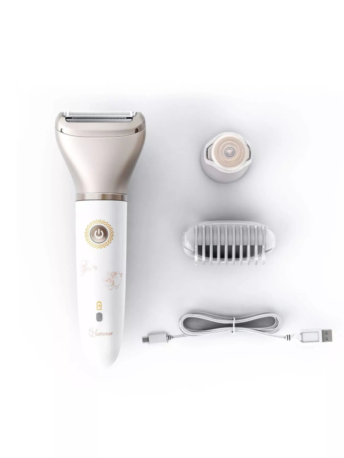Epilator held in hand