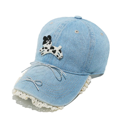 Dog Bow Adjustable Baseball Cap - Fashorio