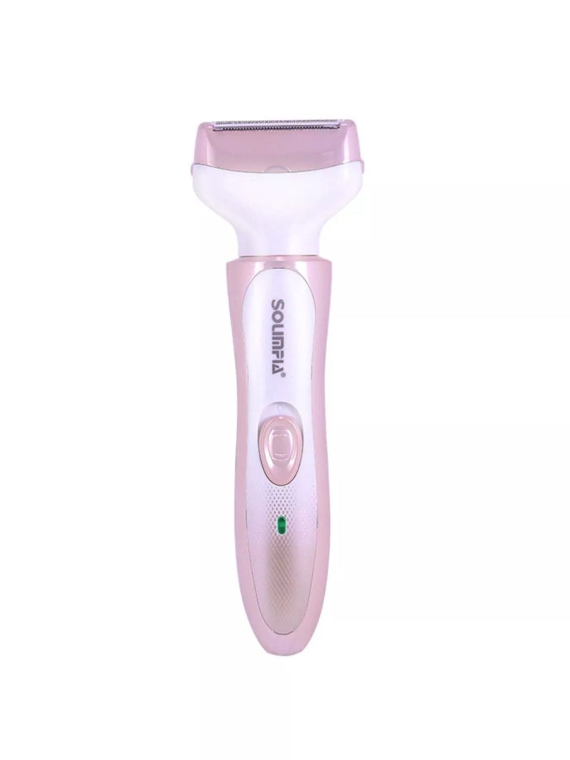 Ergonomic hair removal epilator in pink