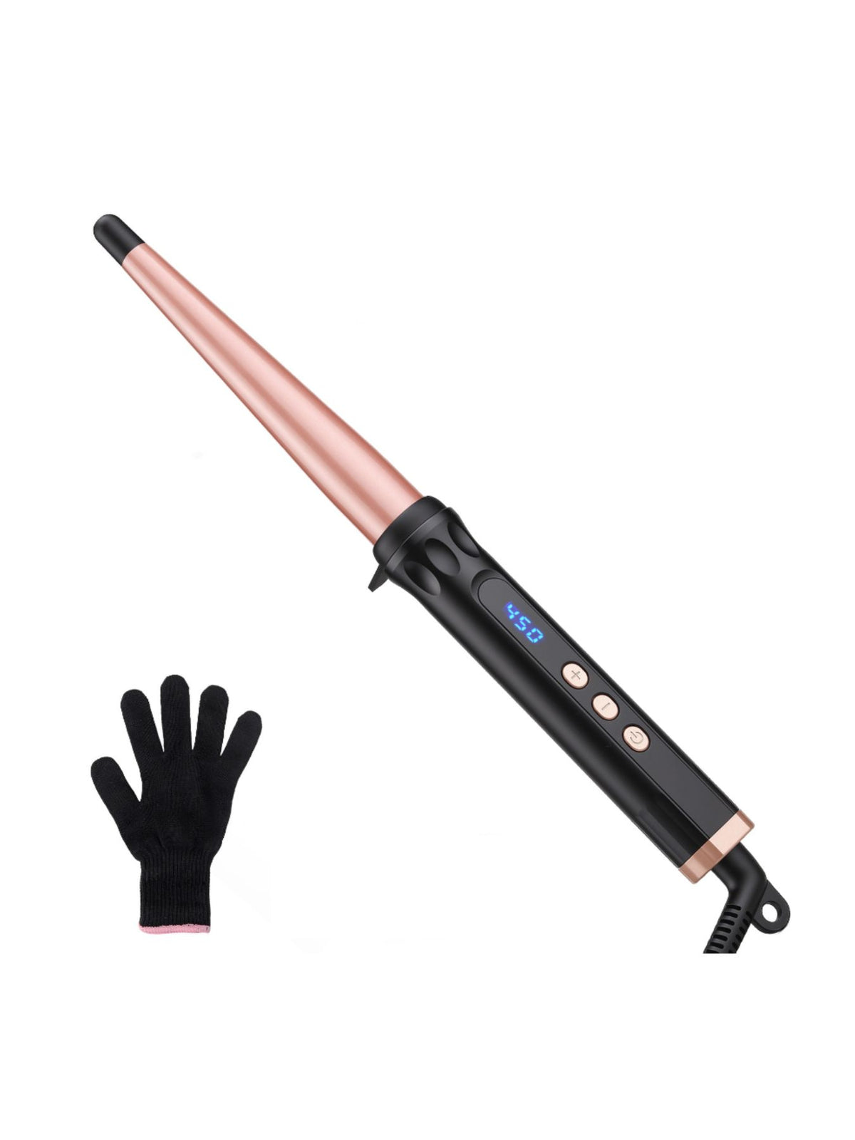 Curling iron barrel closeup