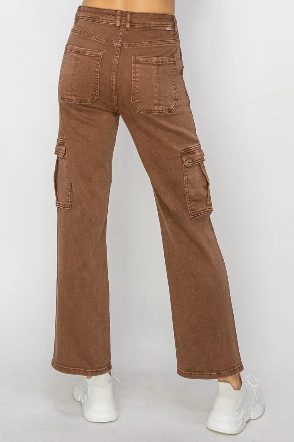 Risen Full Size High Rise Cargo Jeans - Fashorio
