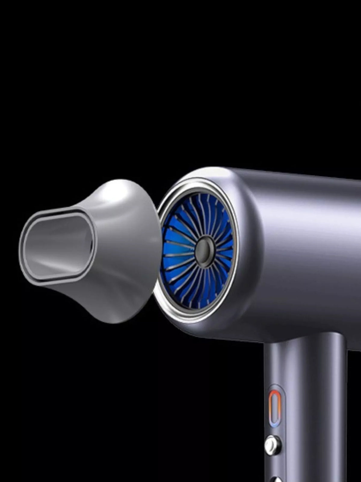 Hair dryer handle and controls