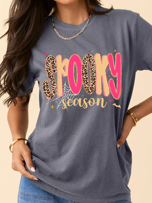 Full Size Spooky Season Halloween Graphic T-Shirt Plus Size - Fashorio