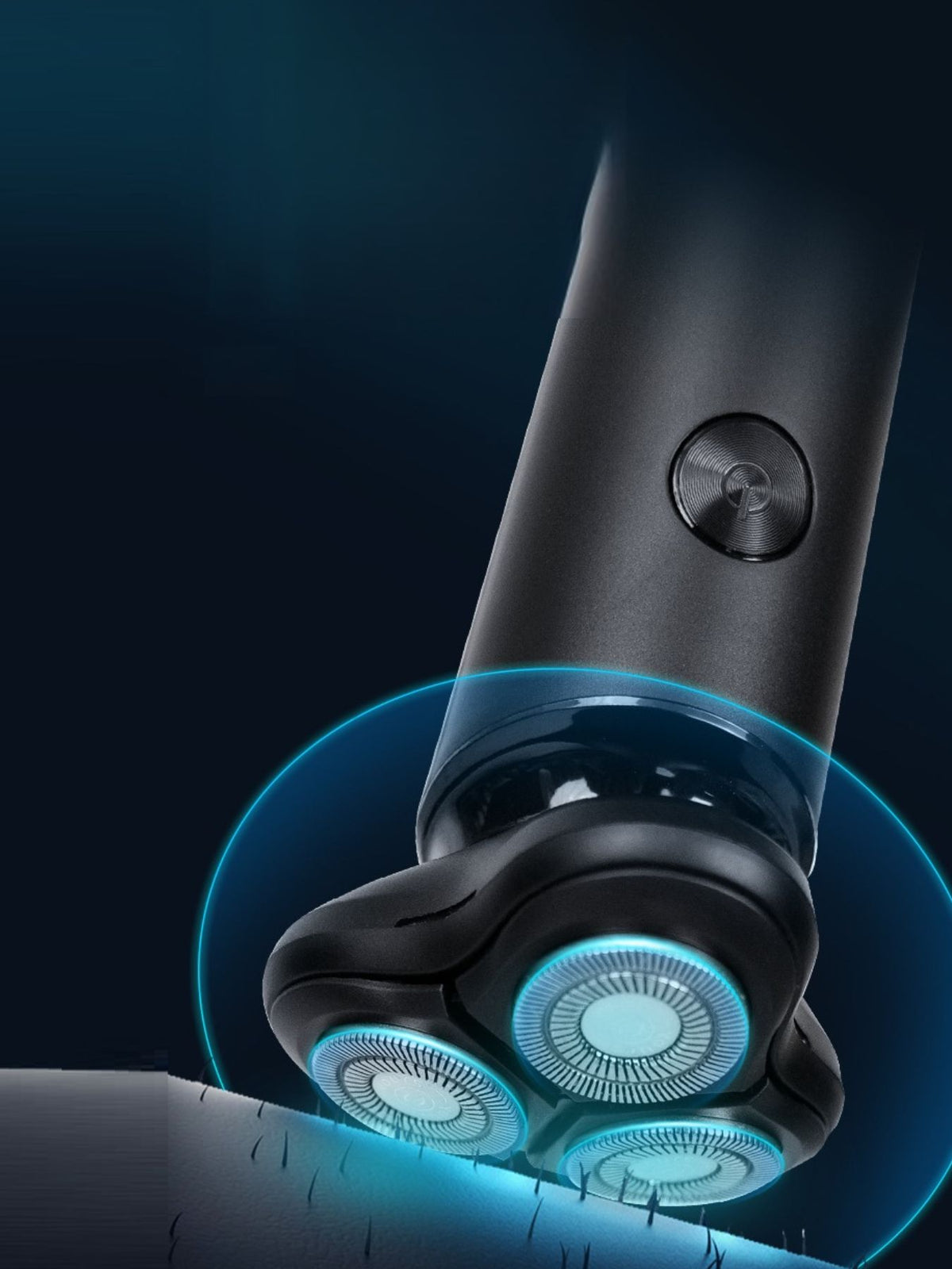 Rotary shaver side profile
