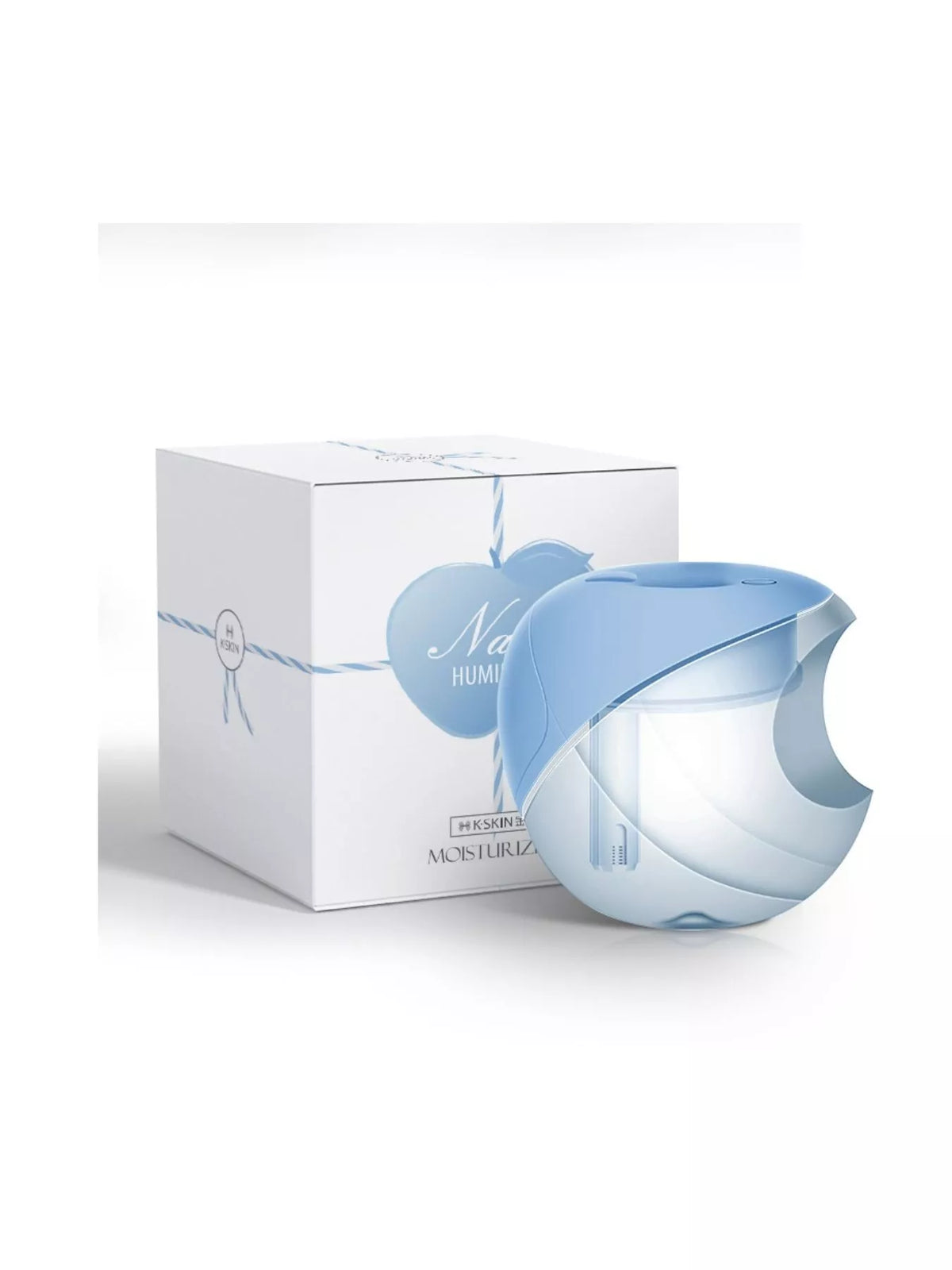 Light blue apple shaped humidifier main view
