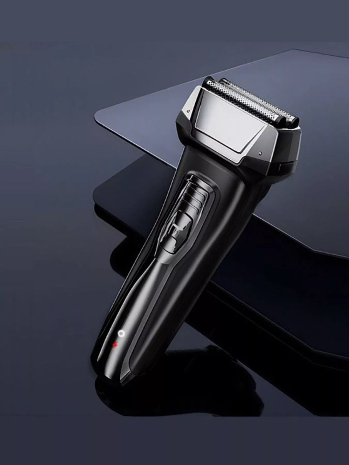 Rechargeable electric shaver in black