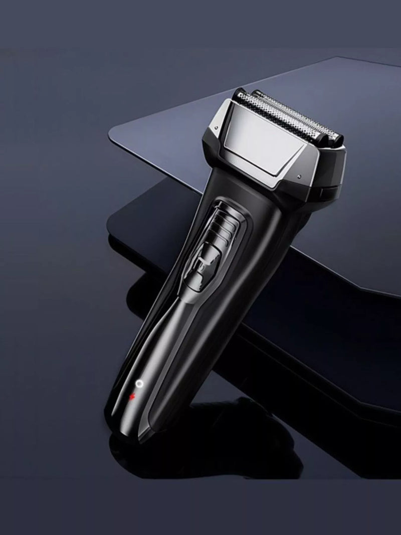 Rechargeable electric shaver in black
