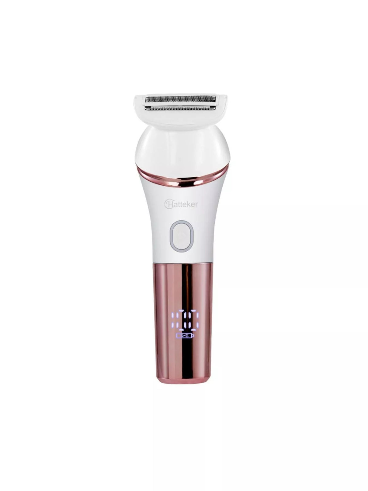 Cordless epilator being rinsed under water