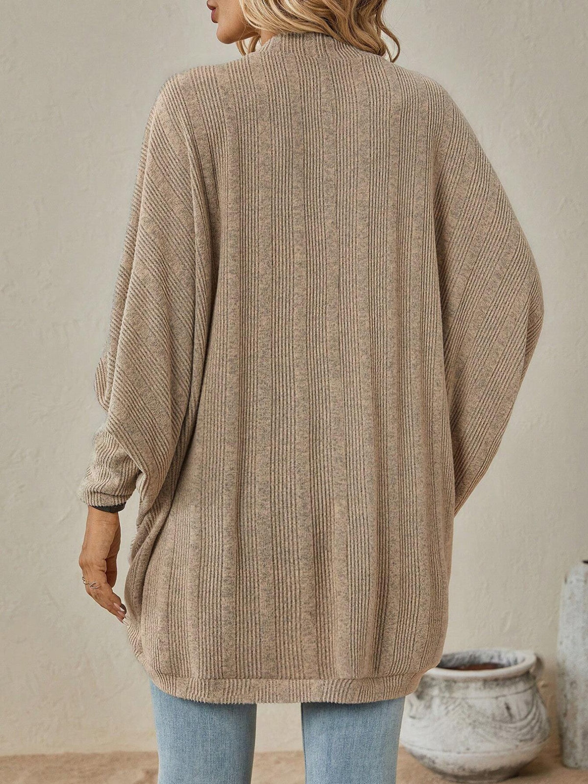 Batwing cardigan dusty pink tone