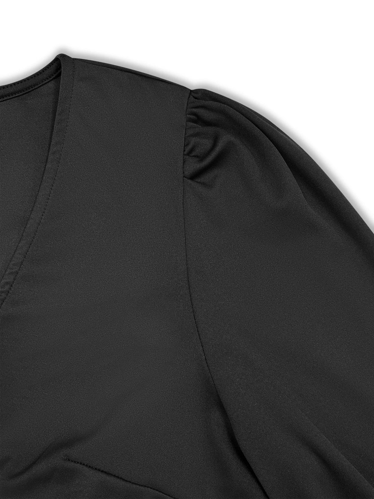 Black coordinated set side profile