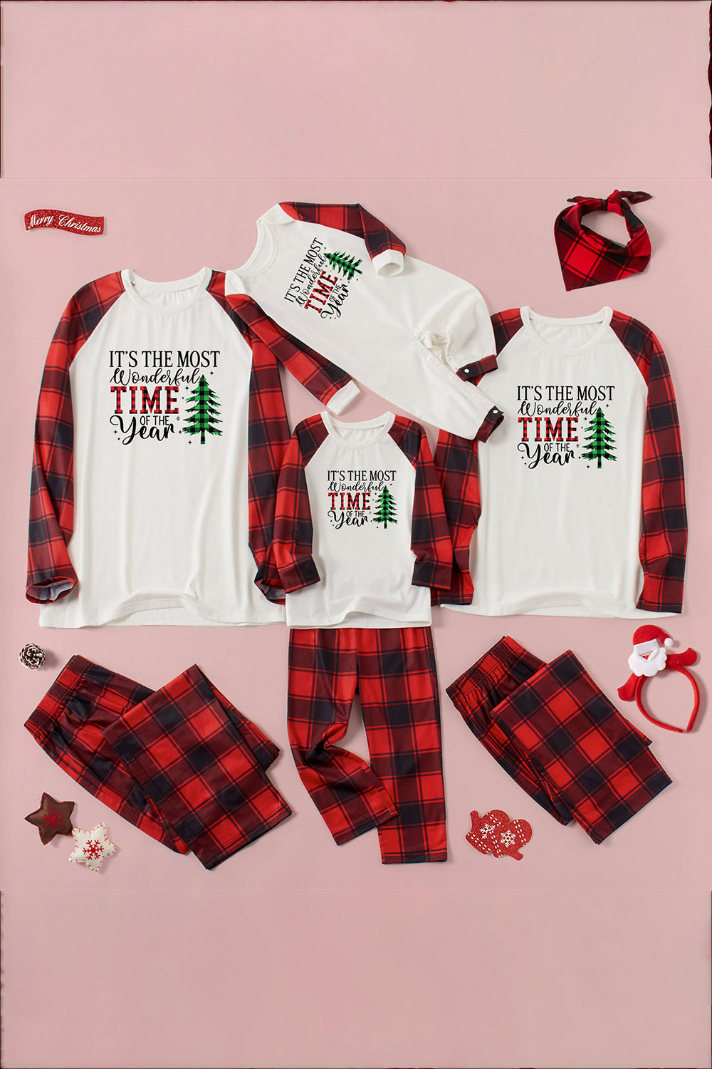 Slogan Graphic Top and Plaid Pants Set - Fashorio