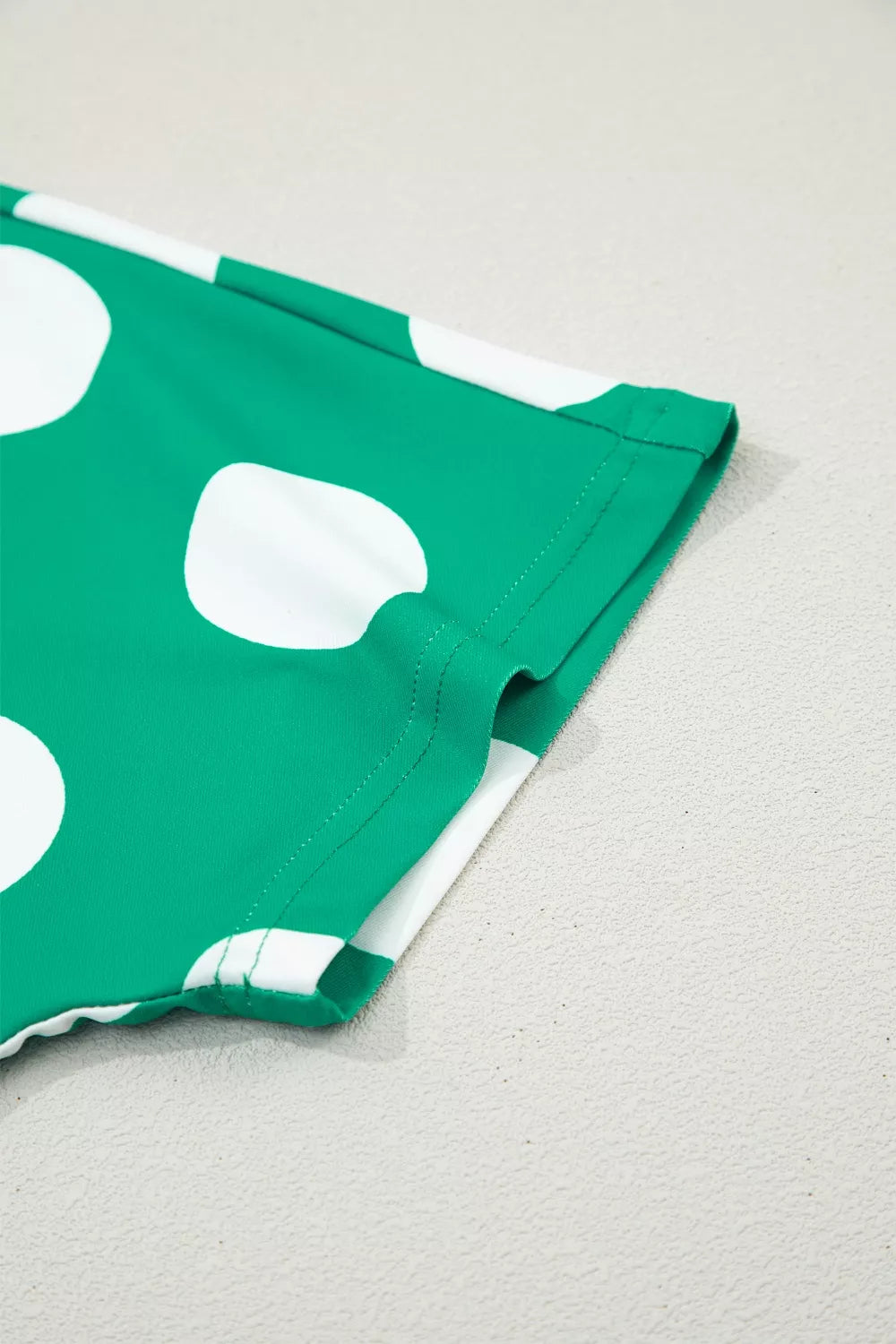Polka dot print fabric close up