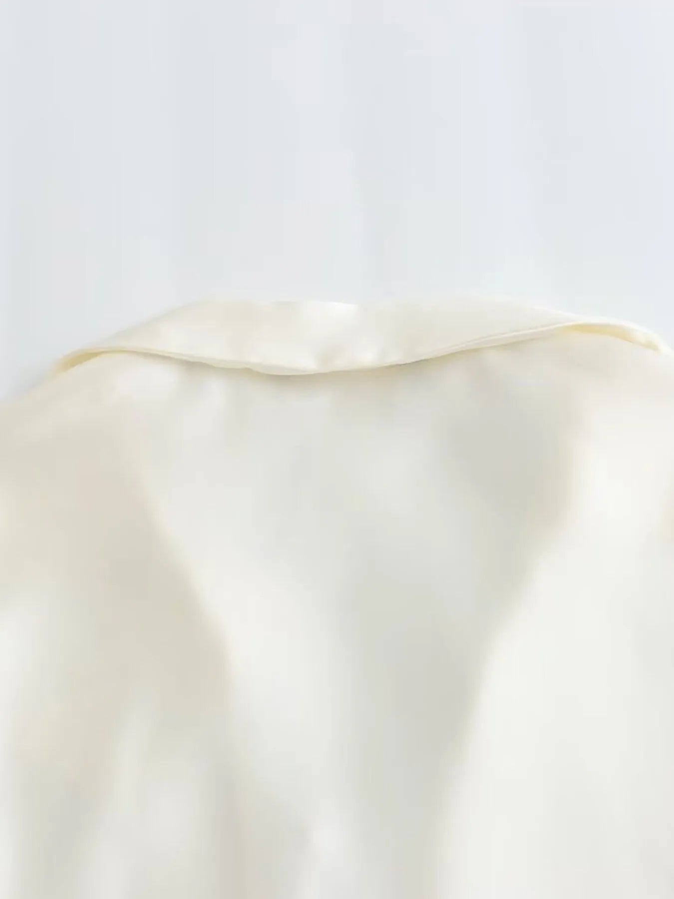 Satin Tie-Front Long Sleeve Shirt - Fashorio