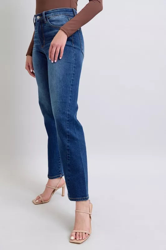 Judy Blue Side Seam Detail Straight Jeans with Pockets detail