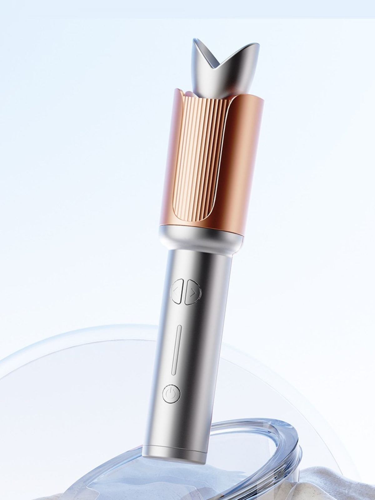 Curling iron barrel close up
