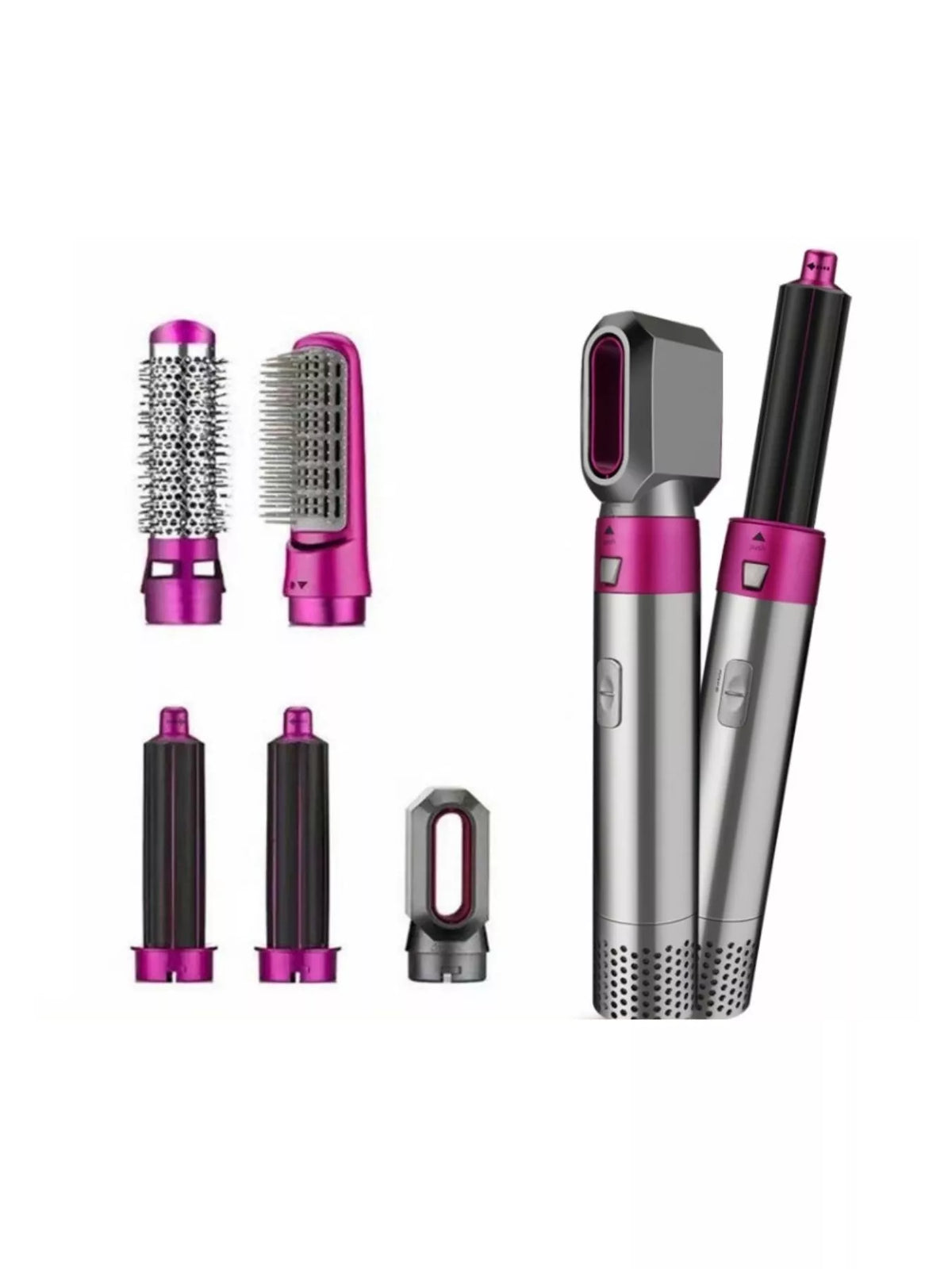 Curling iron set in hot pink