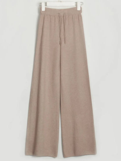 Turtleneck Long Sleeve Top and Drawstring Pants Sweater Set - Fashorio