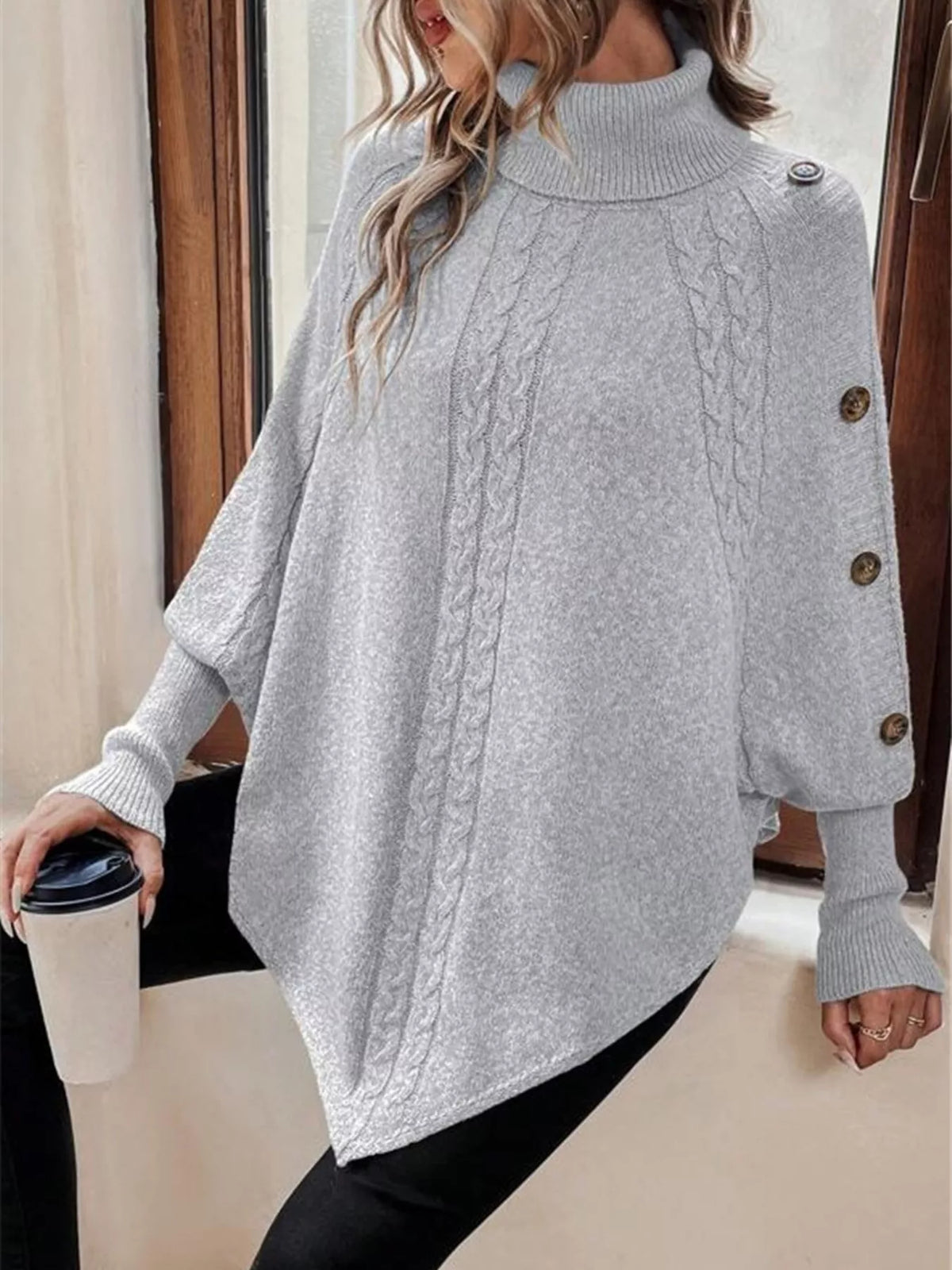 Cape sweater outfit view