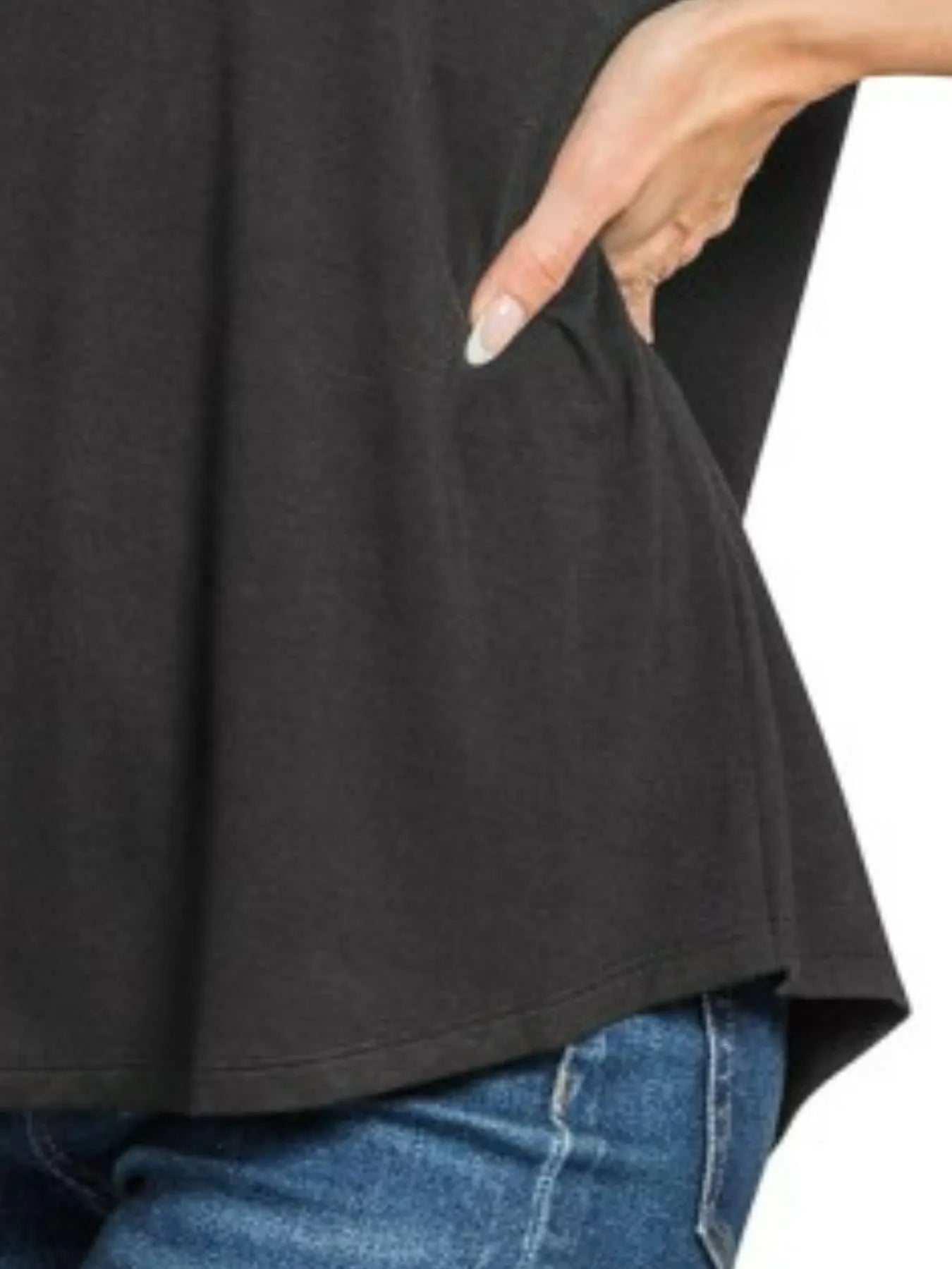 Zenana Flowy Round Hem Rayon Short Sleeve T-Shirt - Fashorio