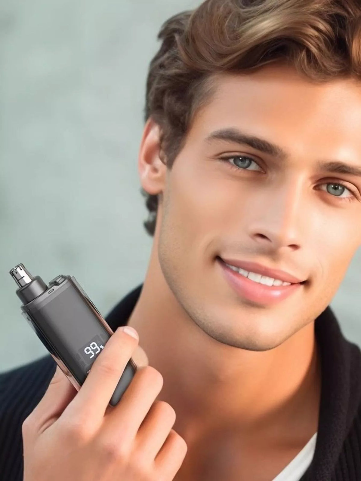 Nose hair trimmer in blue