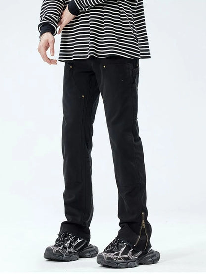 Men's Wide Leg Jeans Black - Fashorio