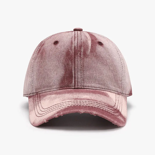 Adjustable Cotton Baseball Cap Dusty Pink One Size - Fashorio
