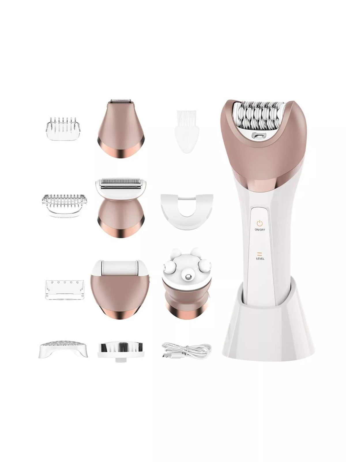 Multi function epilator in rose gold