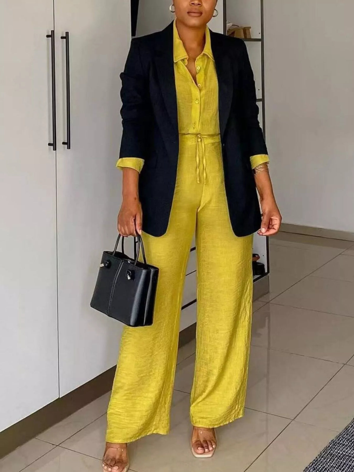 Coordinated set styled look