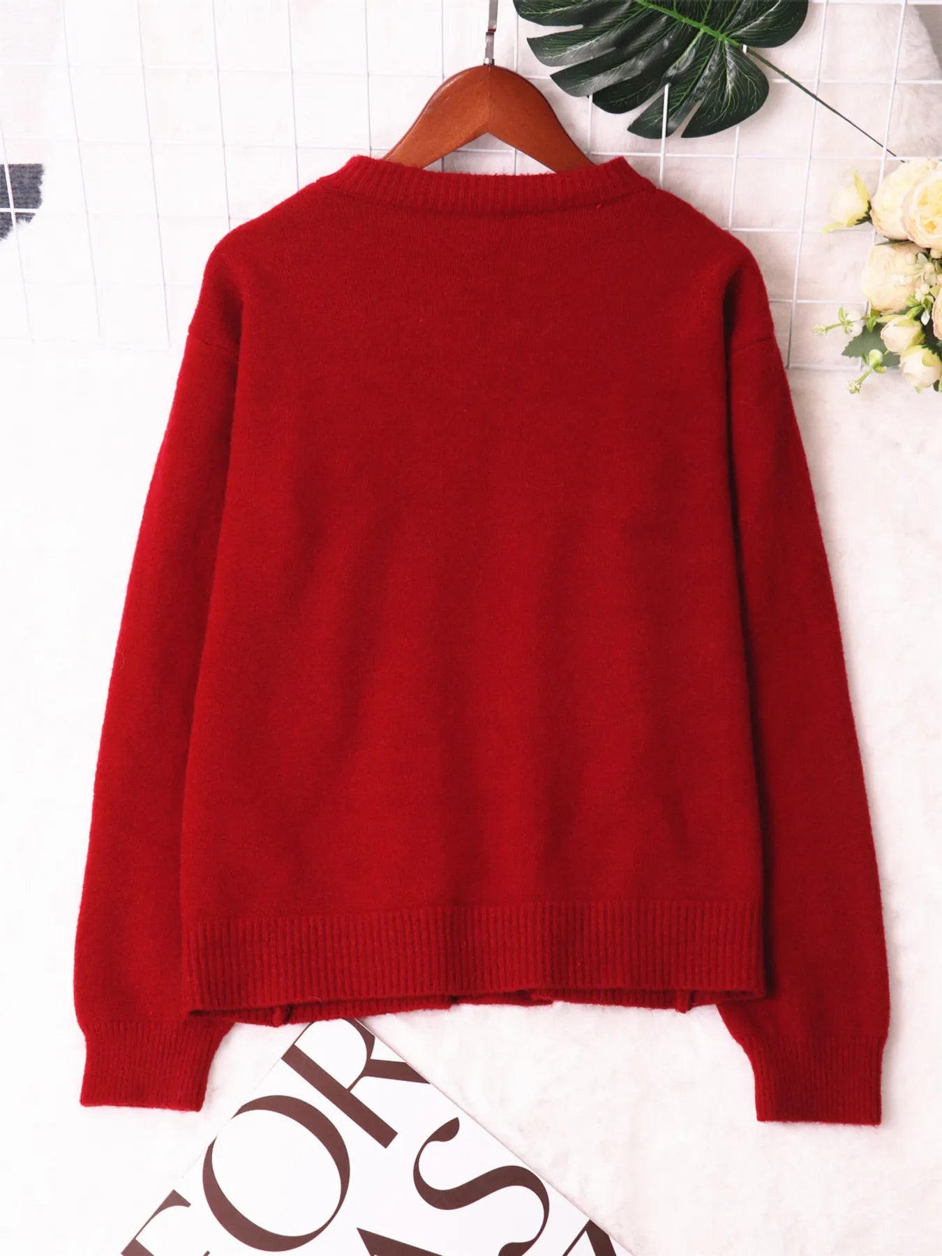 Flower Button Up Long Sleeve Cardigan - Fashorio