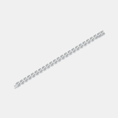 24 Carat Moissanite 925 Sterling Silver Heart Bracelet - Fashorio