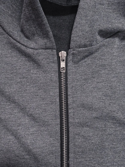 Longline Hooded Zip-Up Cardigan Coat with Flared Hem - Fashorio