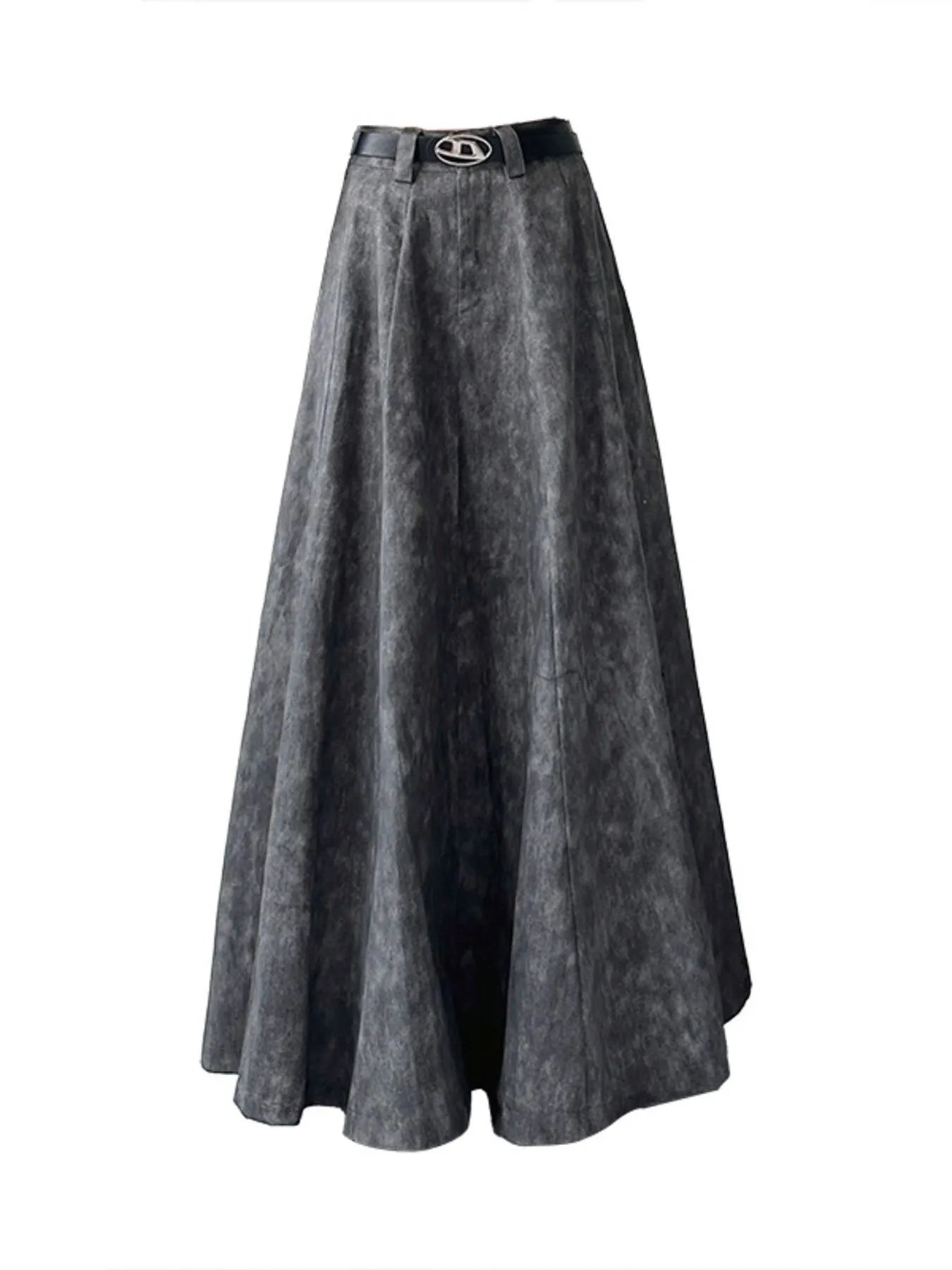 A-Line Maxi Skirt Grey - Fashorio