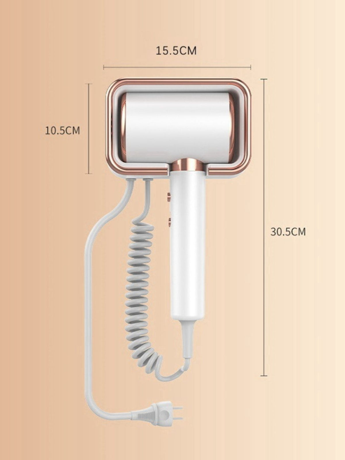 Hair dryer in use