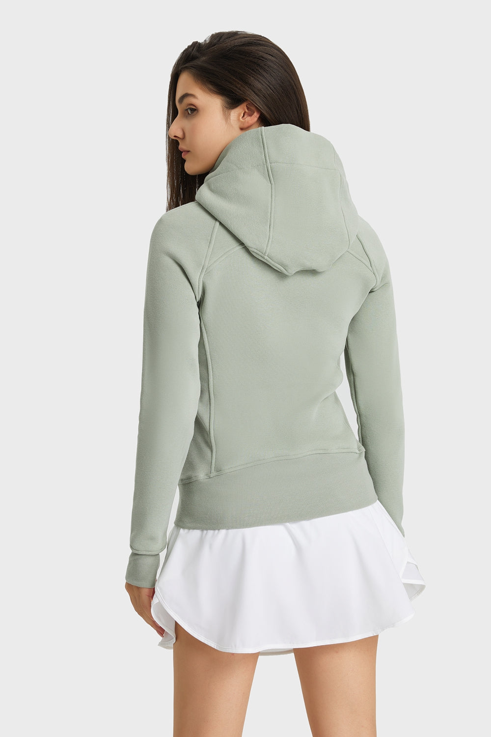 Millennia Zip Up Seam Detail Hooded Sports Jacket - Fashorio