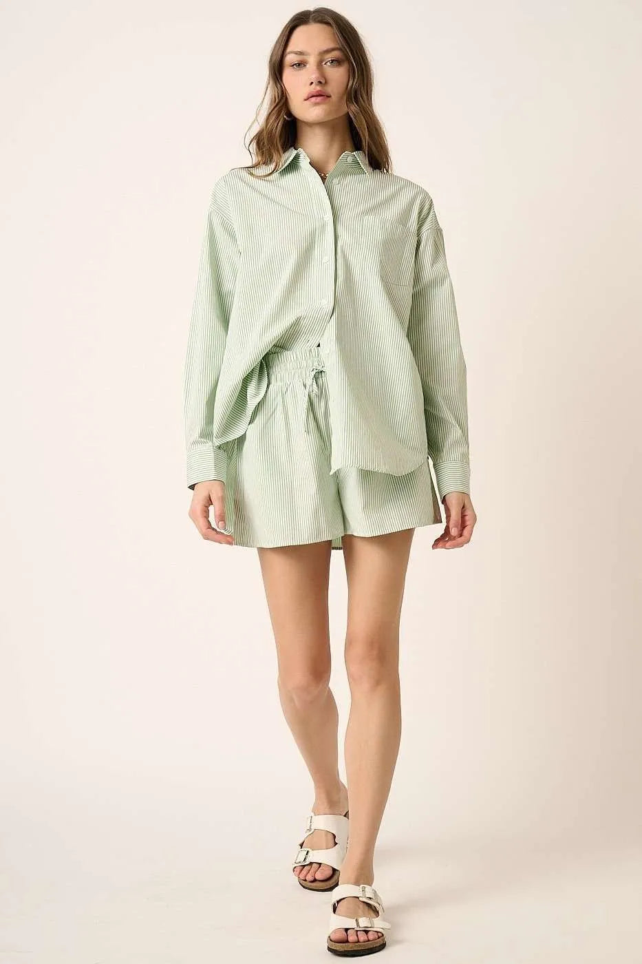 Mittoshop Striped Shirt and Shorts Set - Fashorio