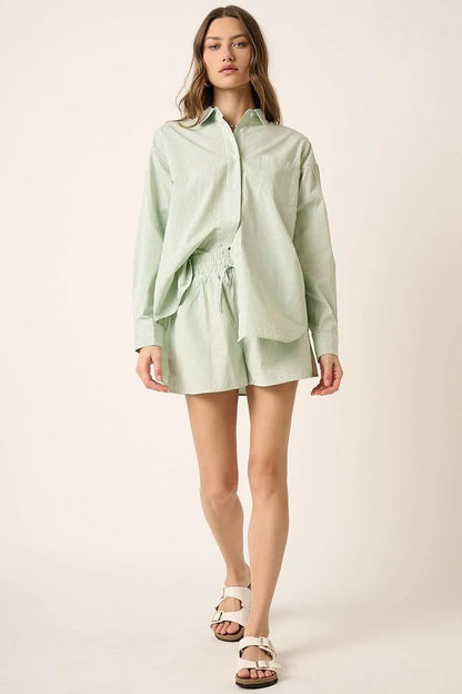 Mittoshop Striped Shirt and Shorts Set - Fashorio