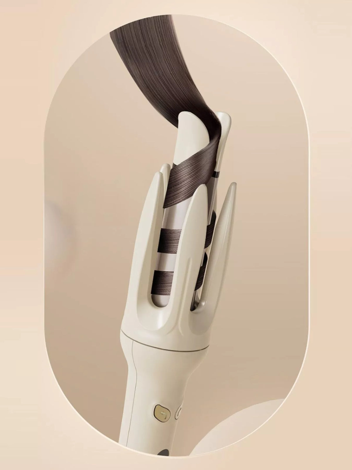 Lavender curling iron full view