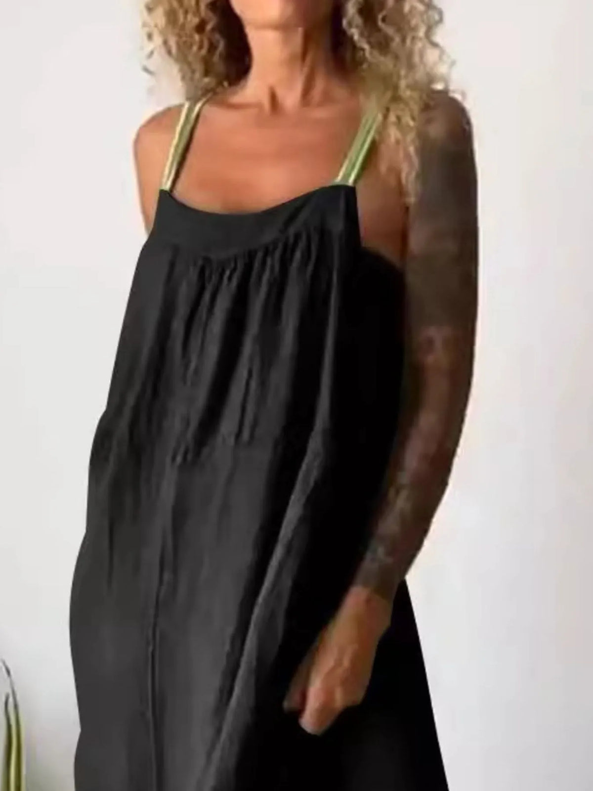 Ruched Cami Maxi Dress with Pockets Plus Size view 13