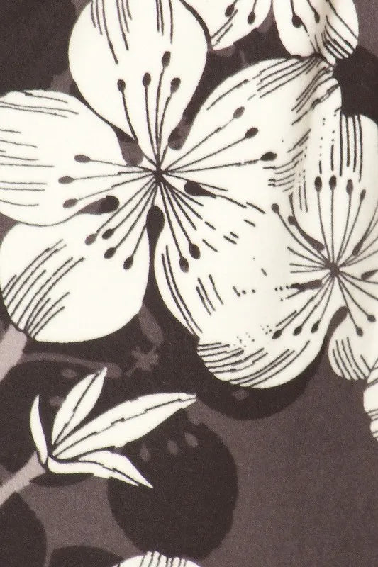 Leggings Depot Full Size Buttery Soft Floral Joggers with Drawstring Plus Size - Fashorio