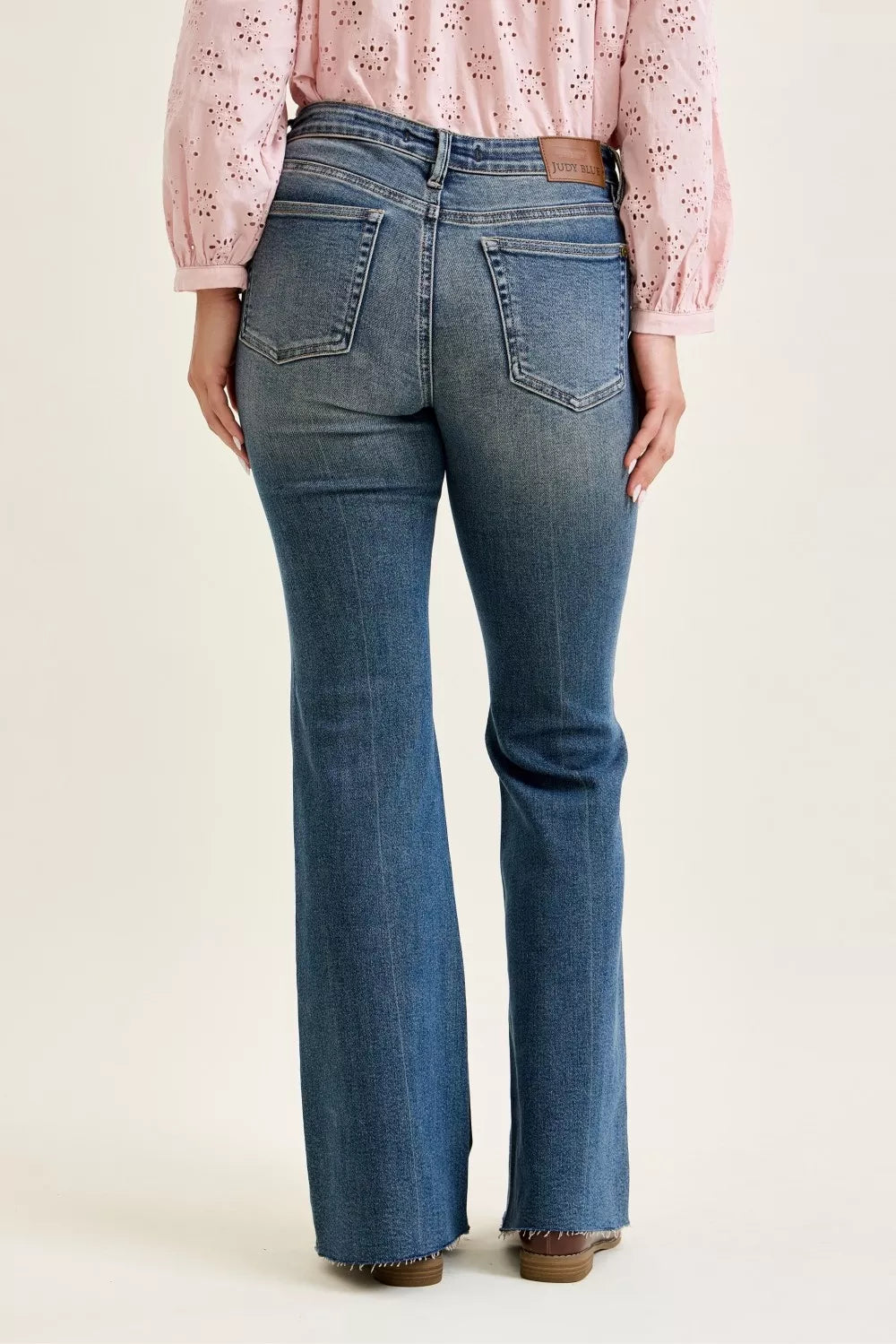 Judy Blue flap pocket flare jeans full length