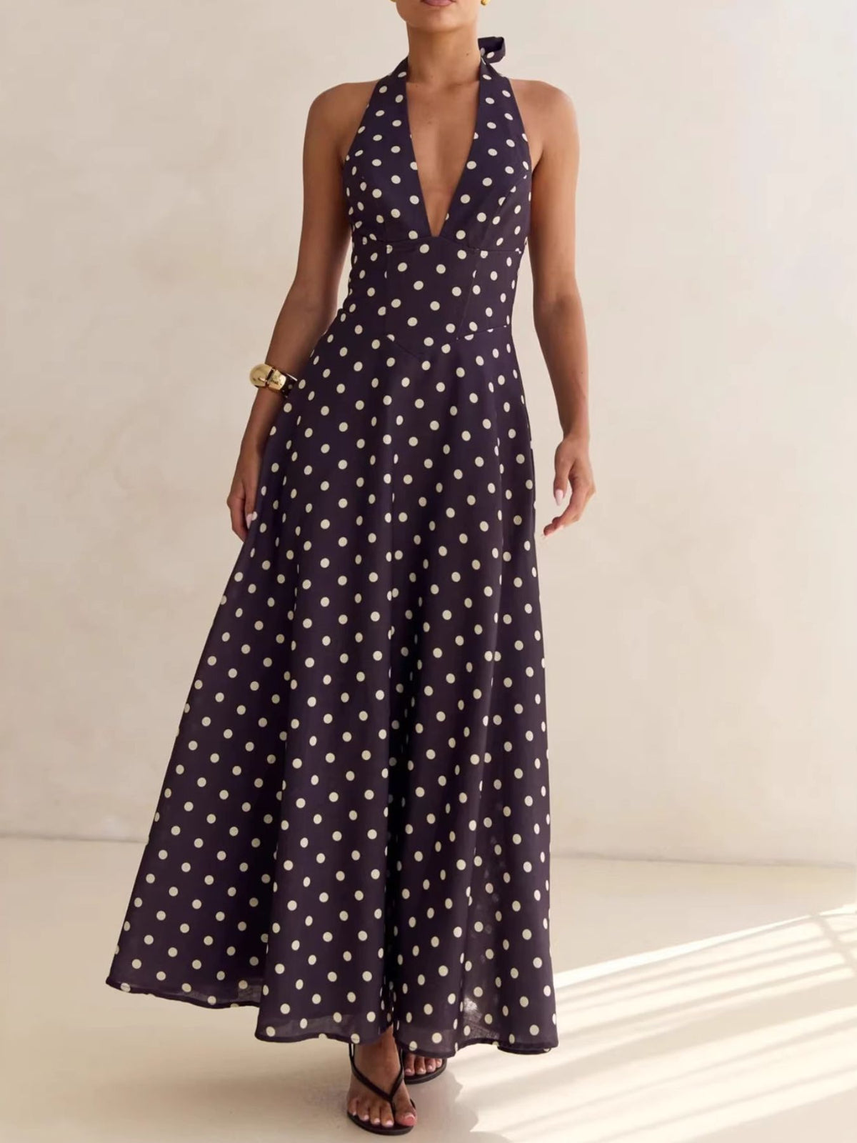 Floral halter neck maxi dress view 28